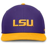 LSU Nike Pro Dri-Fit Wool Flat Brim Snapback Cap